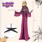 Life-Size 6ft Purple Halloween Animated Girl Prop with Moving Arms Sound and Flashing Eyes